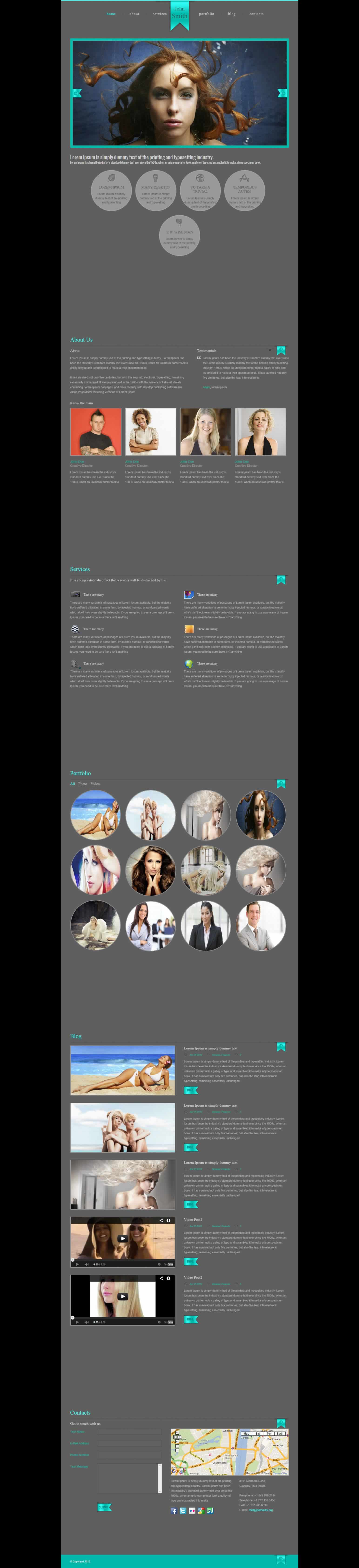 Blue Ribbon 1-page Design